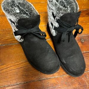 Women's Black Suede Ankle Boots